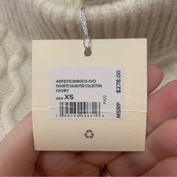 Favorite Daughter Cable Knit Wool Cashmere Blend Mini Skirt Size XS NWT New - Picture 9 of 11